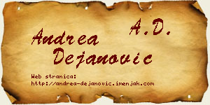 Andrea Dejanović vizit kartica